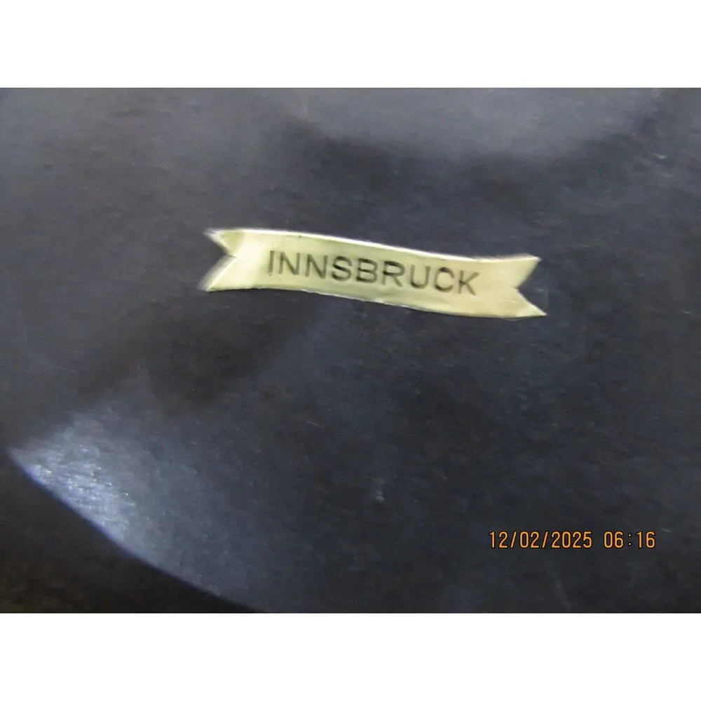 Vintage 3d innsbruck plate German wall hanging faux wood collector